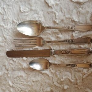 Vintage 1847 Rogers Bros. Set of 10 Place Settings Plus Butter Knife, Etc
